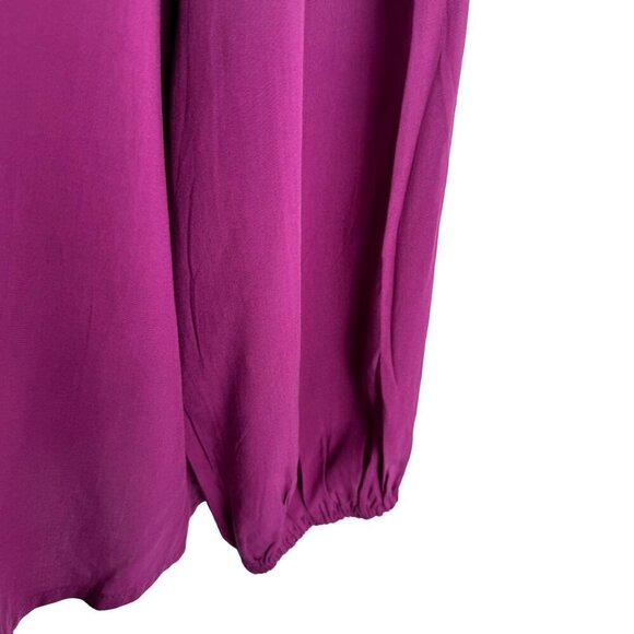 Savanna Jane Peasant Blouse Top Large Purple Embroidered Floral NWT TP-2823 - Picture 5 of 11